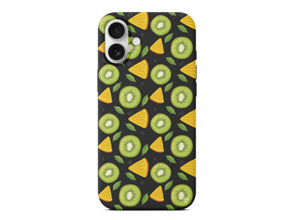 Kivi ve Portakal Lansman Model İçi Kadife Silikon Telefon Kılıfı