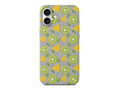 Kivi ve Portakal Lansman Model İçi Kadife Silikon Telefon Kılıfı – Plus Serisine Özel