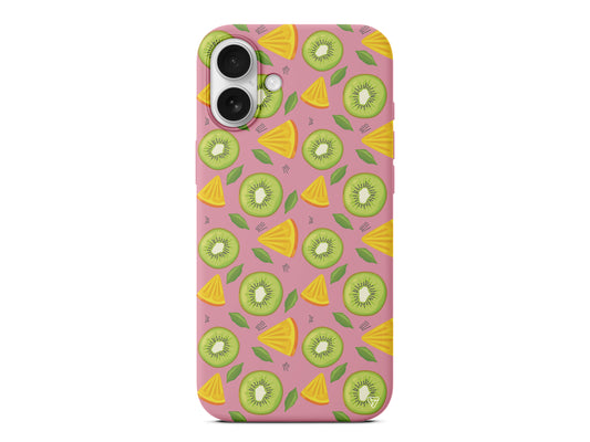 Kivi ve Portakal Lansman Model İçi Kadife Silikon Telefon Kılıfı – Plus Serisine Özel