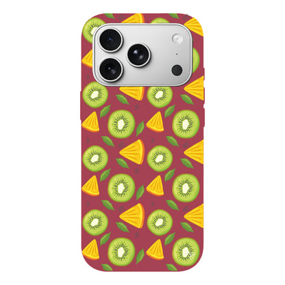 Kivi ve Portakal Lansman Model İçi Kadife Silikon Telefon Kılıfı