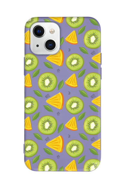 Kivi ve Portakal Lansman Model İçi Kadife Silikon Telefon Kılıfı – Plus Serisine Özel