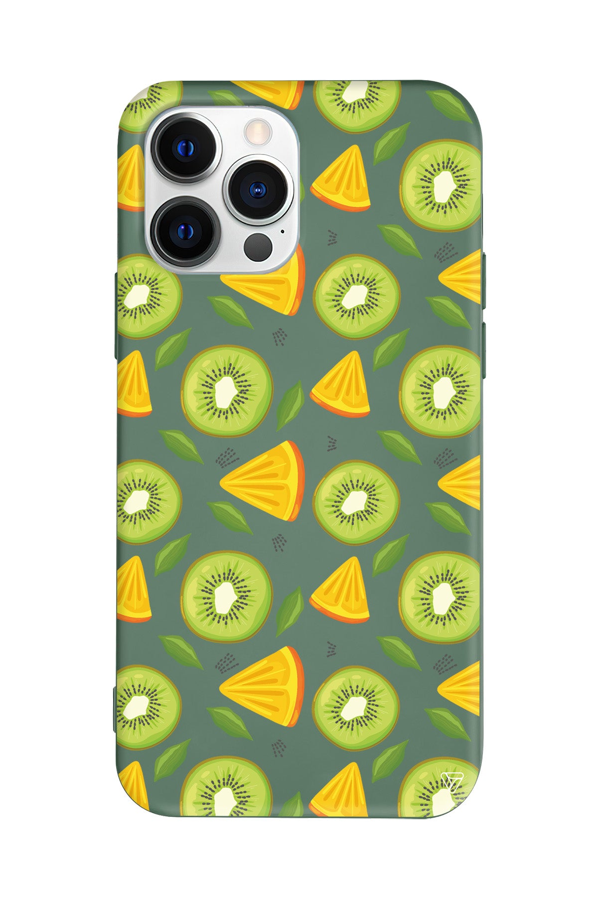 Kivi ve Portakal Lansman Model İçi Kadife Silikon Telefon Kılıfı