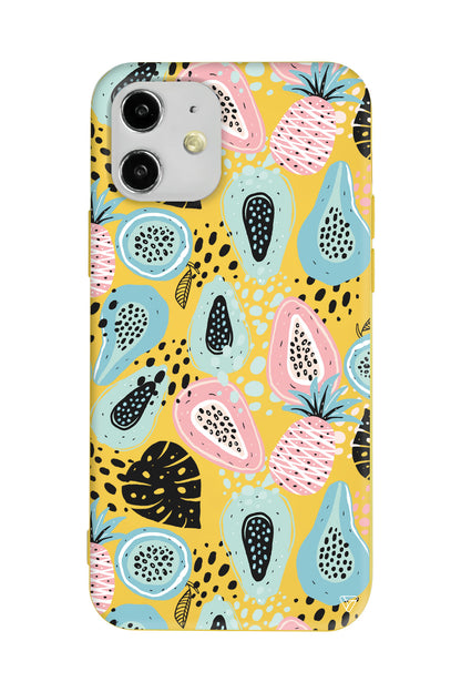 Pastel Renkler Lansman Model İçi Kadife Silikon Telefon Kılıfı