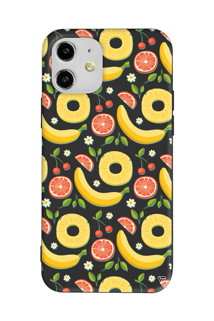 Muz Greyfurt Lansman Model İçi Kadife Silikon Telefon Kılıfı