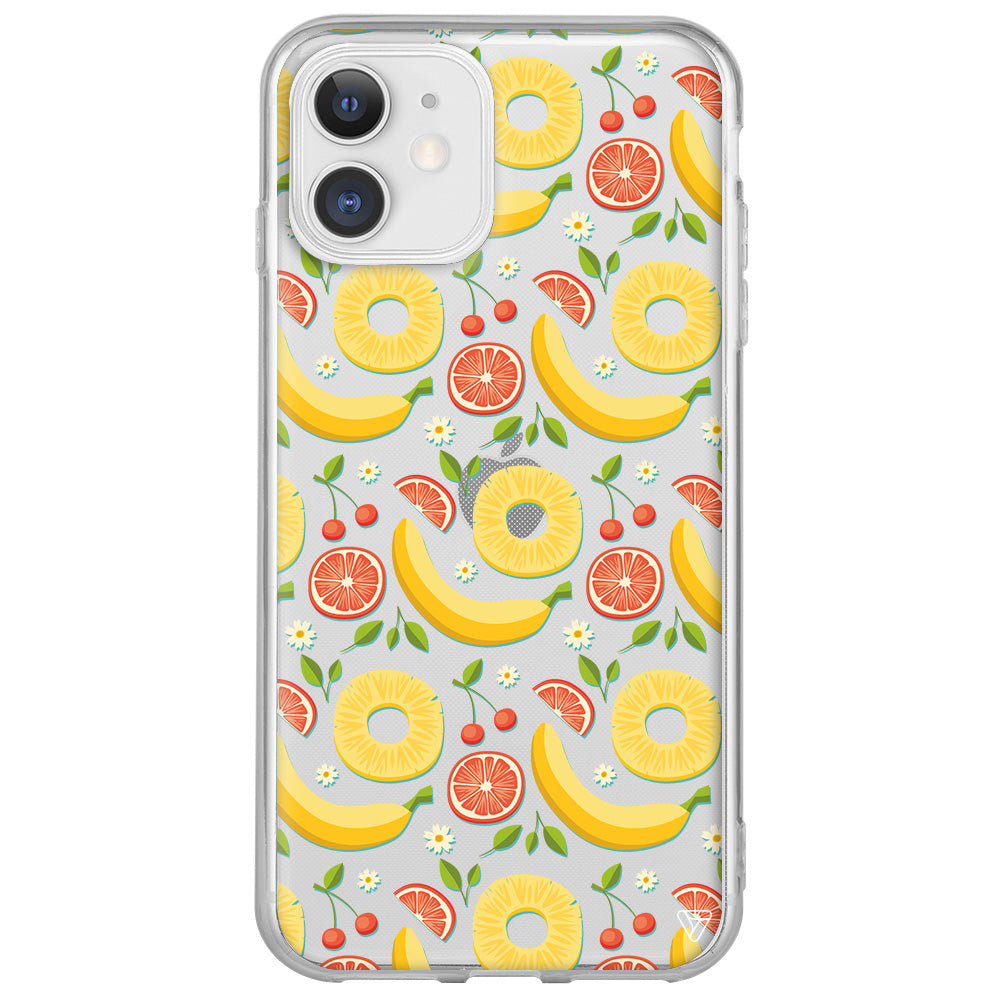 Muz Greyfurt Lansman Model İçi Kadife Silikon Telefon Kılıfı