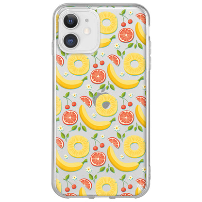 Muz Greyfurt Lansman Model İçi Kadife Silikon Telefon Kılıfı