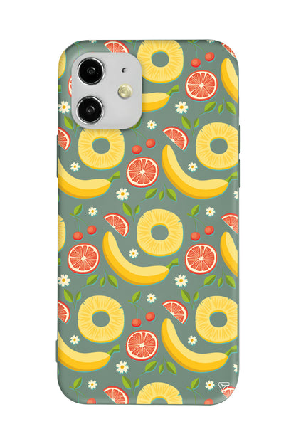 Muz Greyfurt Lansman Model İçi Kadife Silikon Telefon Kılıfı