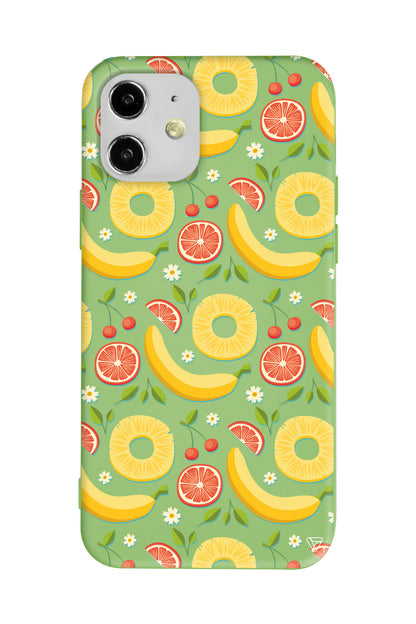 Muz Greyfurt Lansman Model İçi Kadife Silikon Telefon Kılıfı