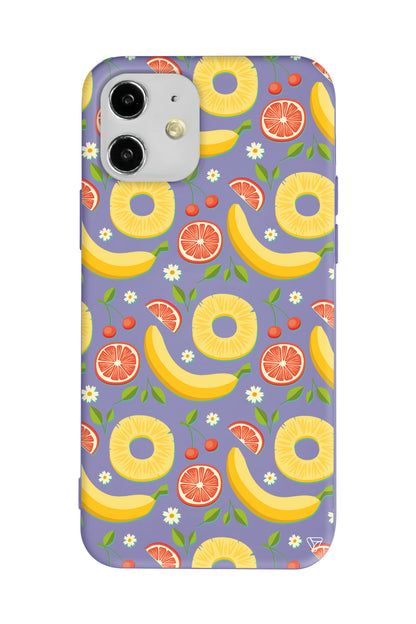 Muz Greyfurt Lansman Model İçi Kadife Silikon Telefon Kılıfı