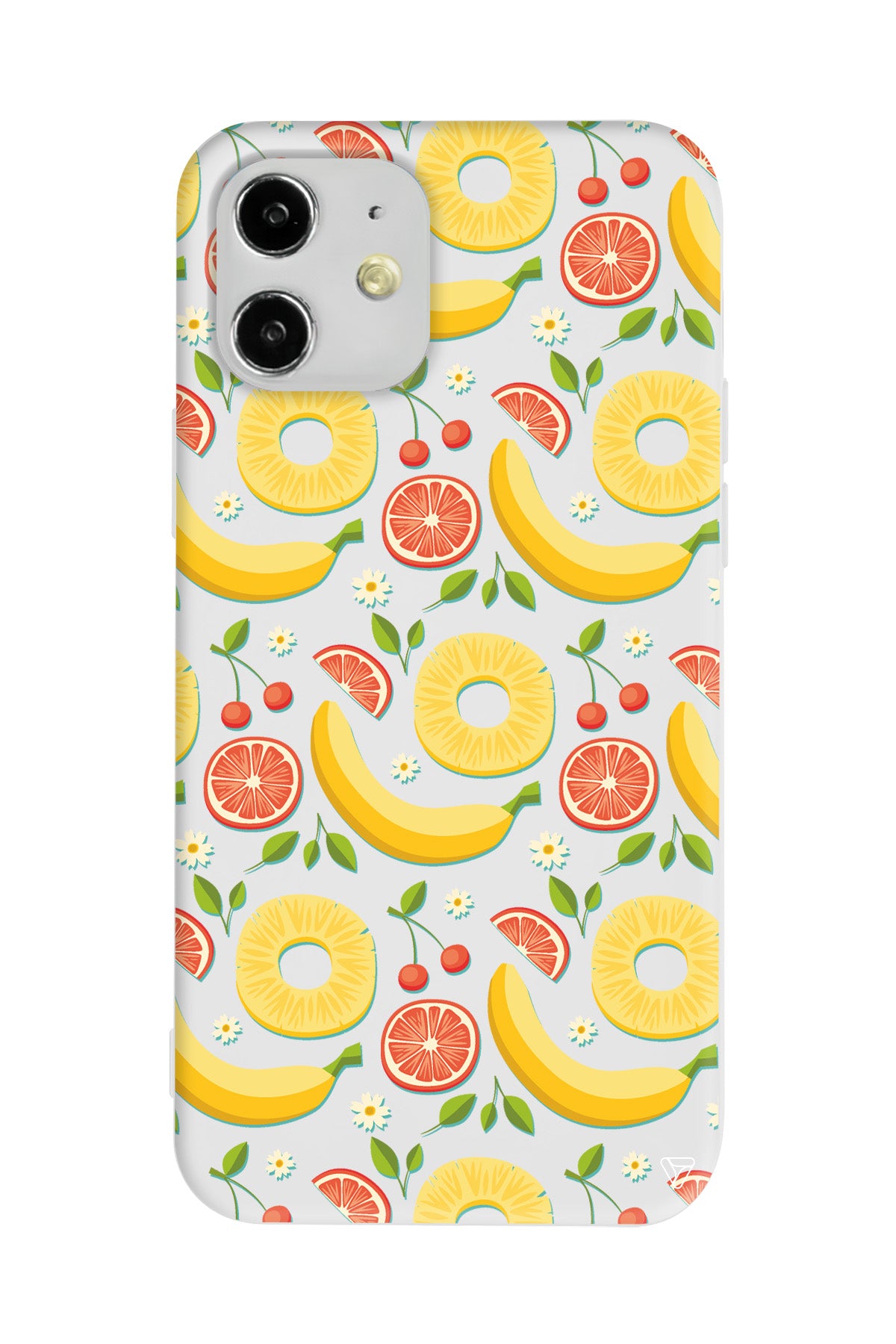 Muz Greyfurt Lansman Model İçi Kadife Silikon Telefon Kılıfı