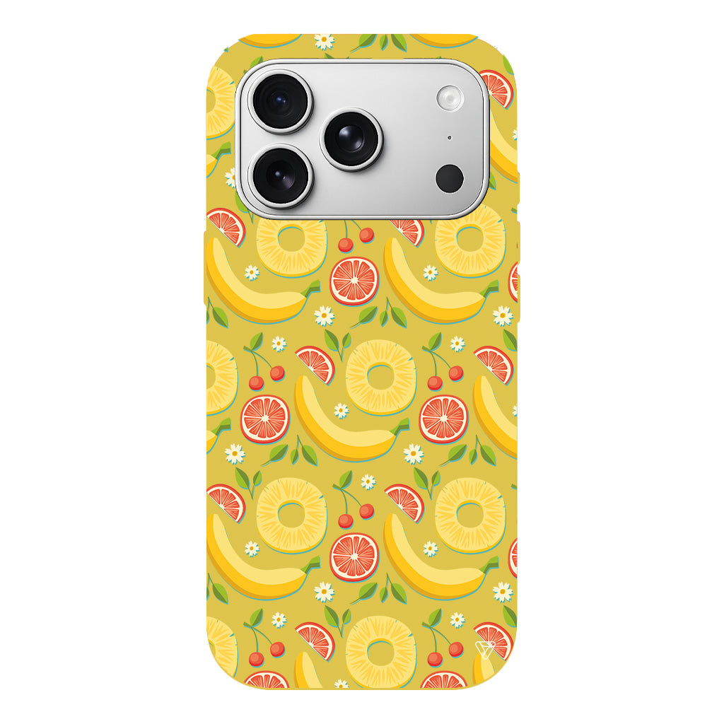 Muz Greyfurt Lansman Model İçi Kadife Silikon Telefon Kılıfı