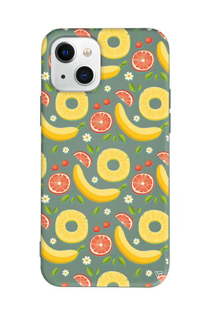 Muz Greyfurt Lansman Model İçi Kadife Silikon Telefon Kılıfı