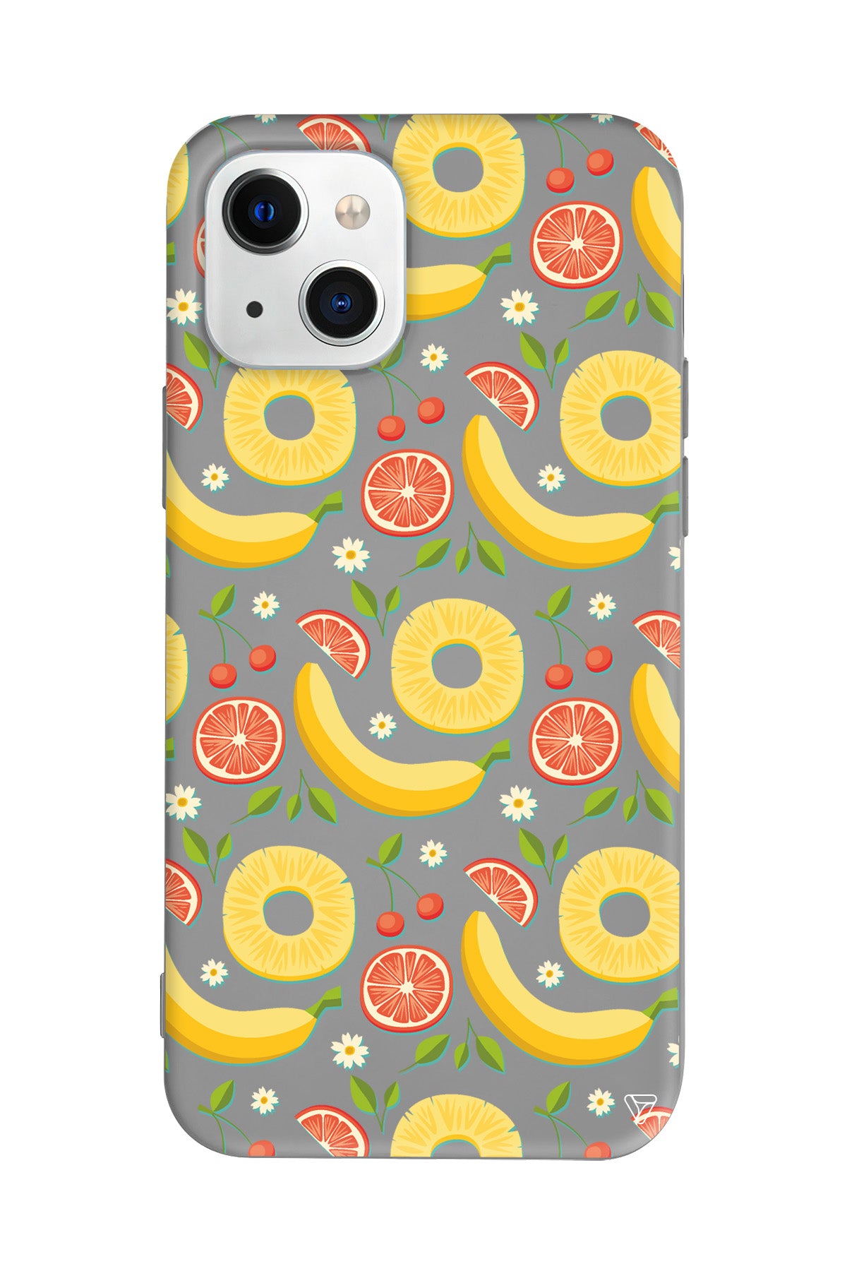 Muz Greyfurt Lansman Model İçi Kadife Silikon Telefon Kılıfı