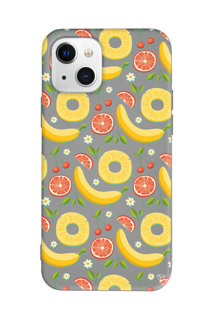 Muz Greyfurt Lansman Model İçi Kadife Silikon Telefon Kılıfı