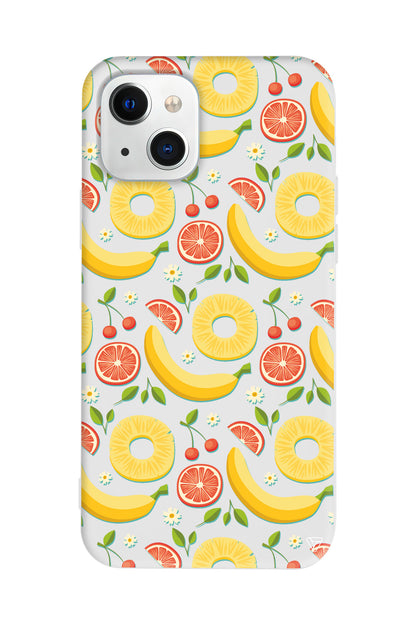 Muz Greyfurt Lansman Model İçi Kadife Silikon Telefon Kılıfı