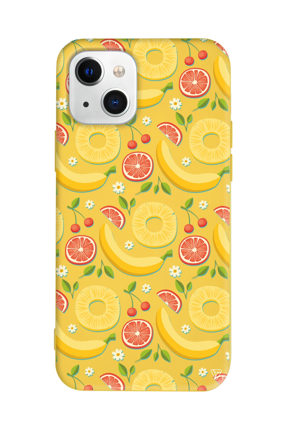 Muz Greyfurt Lansman Model İçi Kadife Silikon Telefon Kılıfı