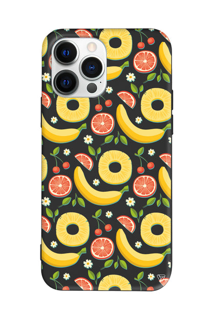 Muz Greyfurt Lansman Model İçi Kadife Silikon Telefon Kılıfı