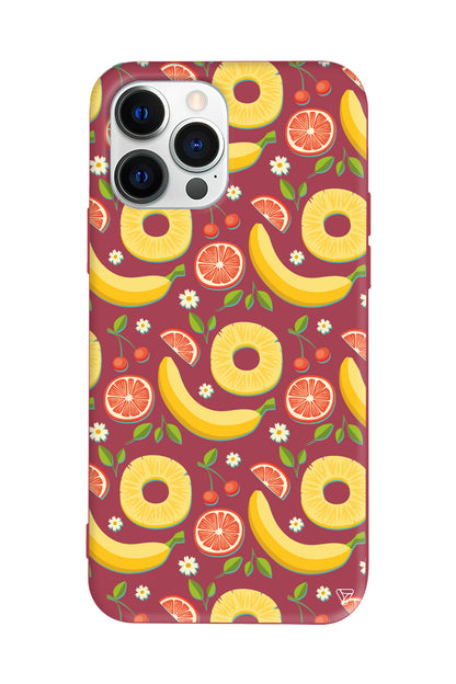 Muz Greyfurt Lansman Model İçi Kadife Silikon Telefon Kılıfı