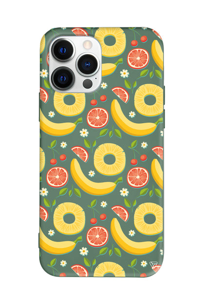 Muz Greyfurt Lansman Model İçi Kadife Silikon Telefon Kılıfı