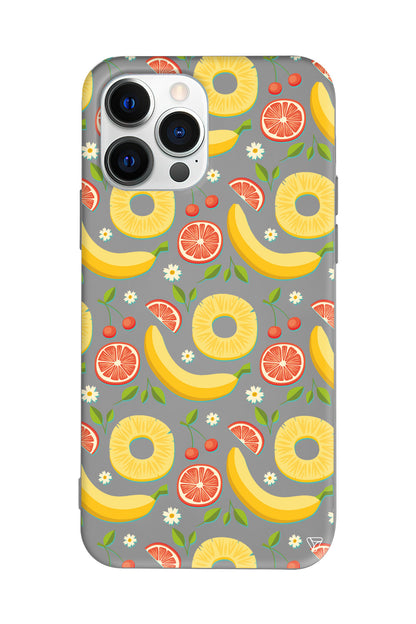 Muz Greyfurt Lansman Model İçi Kadife Silikon Telefon Kılıfı