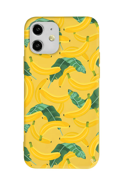 Muz Bahcesi Lansman Model İçi Kadife Silikon Telefon Kılıfı