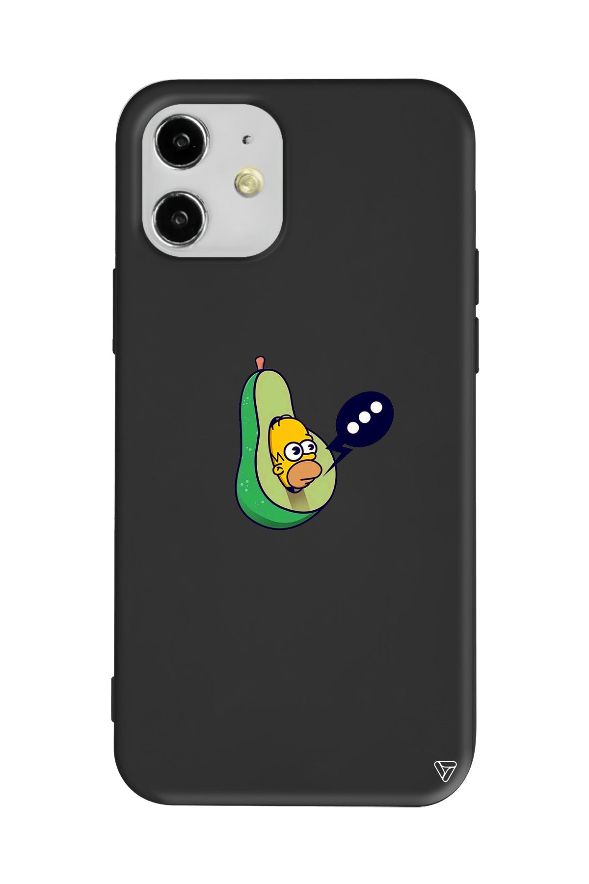 Avokado Simpson Lansman Model İçi Kadife Silikon Telefon Kılıfı
