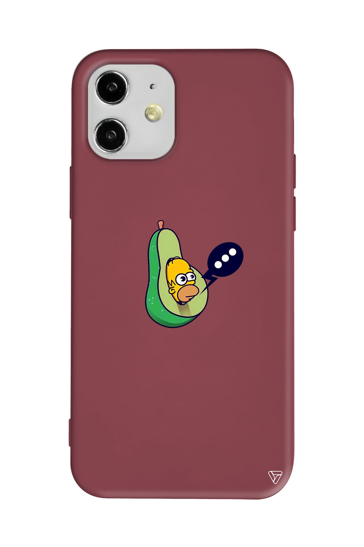 Avokado Simpson Lansman Model İçi Kadife Silikon Telefon Kılıfı