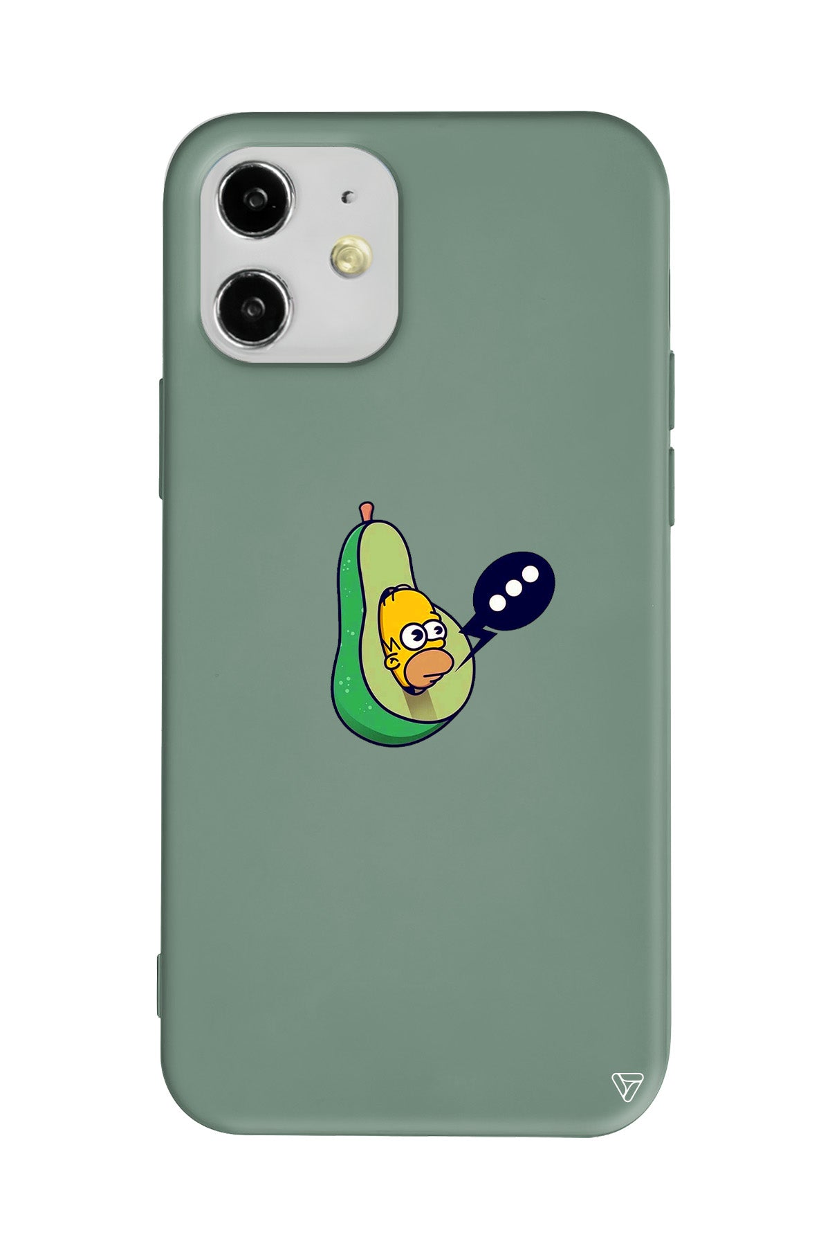 Avokado Simpson Lansman Model İçi Kadife Silikon Telefon Kılıfı