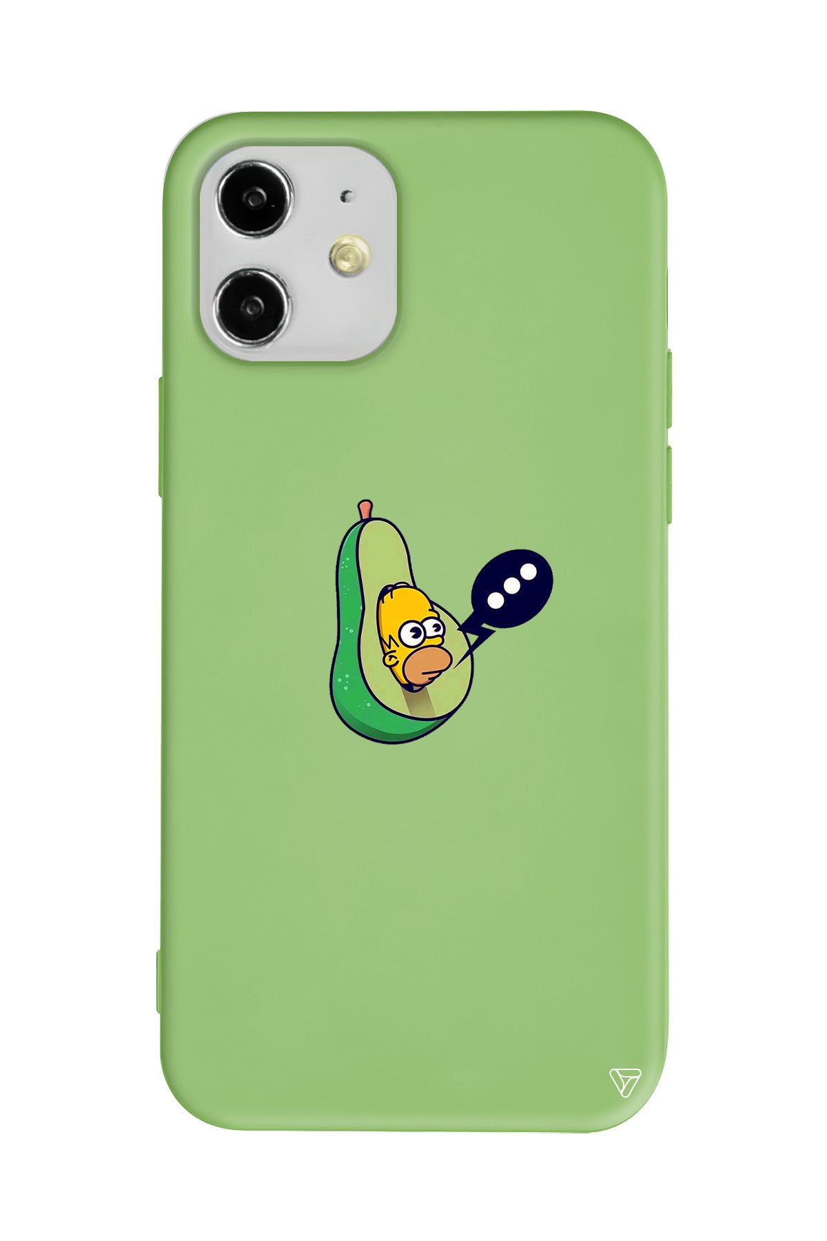 Avokado Simpson Lansman Model İçi Kadife Silikon Telefon Kılıfı