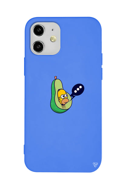 Avokado Simpson Lansman Model İçi Kadife Silikon Telefon Kılıfı
