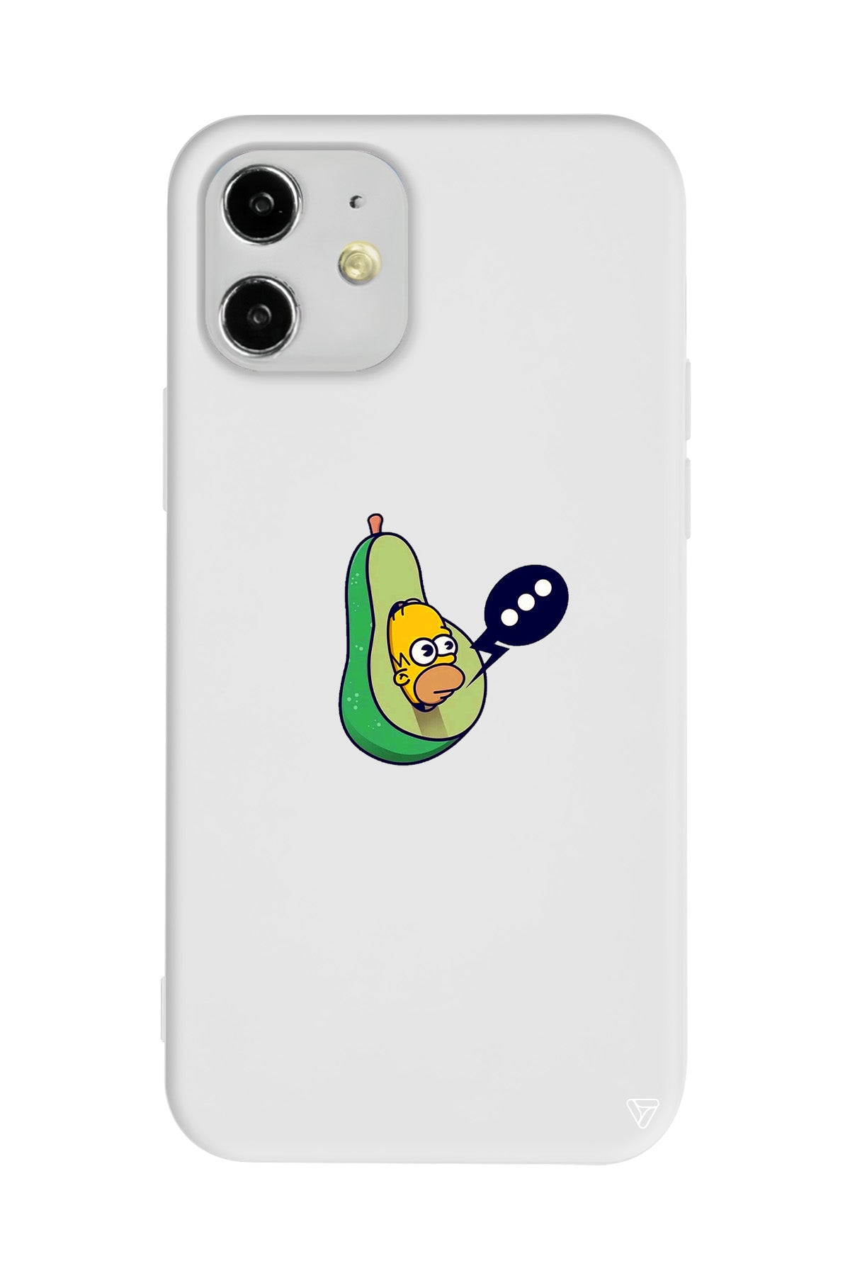 Avokado Simpson Lansman Model İçi Kadife Silikon Telefon Kılıfı