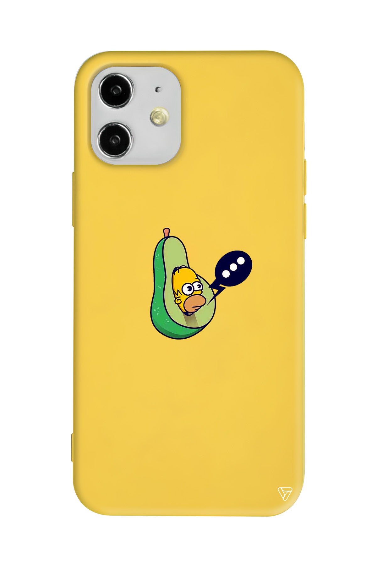 Avokado Simpson Lansman Model İçi Kadife Silikon Telefon Kılıfı