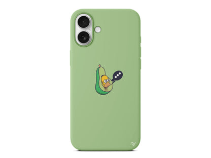 Avokado Simpson Lansman Model İçi Kadife Silikon Telefon Kılıfı