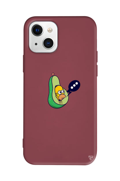 Avokado Simpson Lansman Model İçi Kadife Silikon Telefon Kılıfı – Plus Serisine Özel