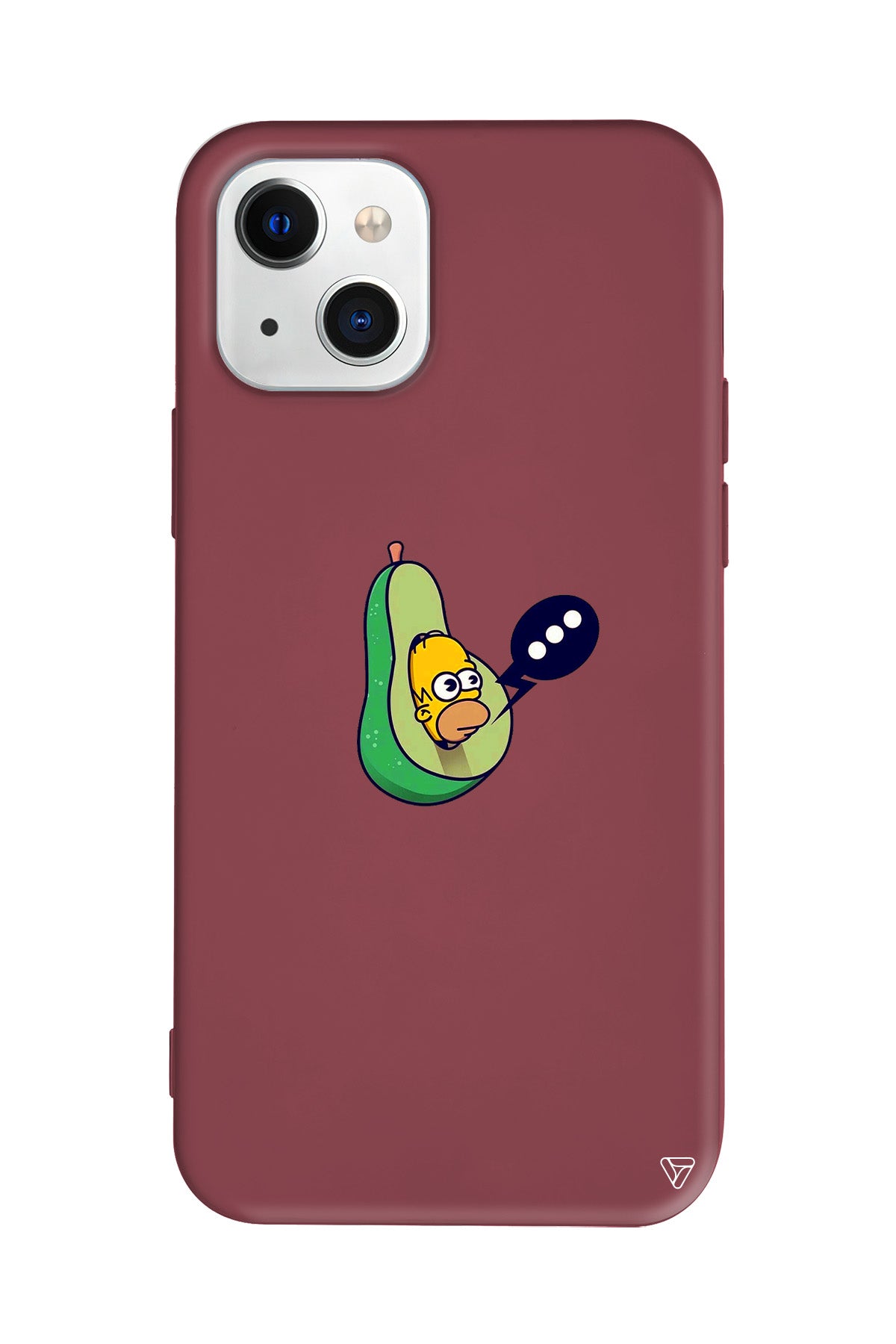 Avokado Simpson Lansman Model İçi Kadife Silikon Telefon Kılıfı