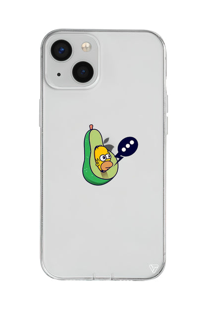 Avokado Simpson Lansman Model İçi Kadife Silikon Telefon Kılıfı