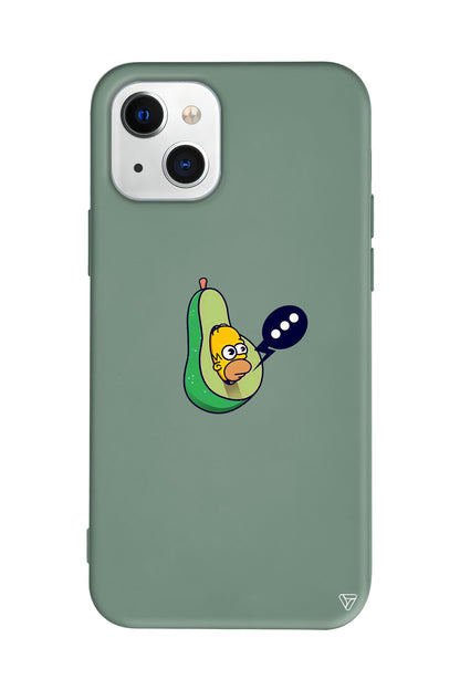 Avokado Simpson Lansman Model İçi Kadife Silikon Telefon Kılıfı – Plus Serisine Özel