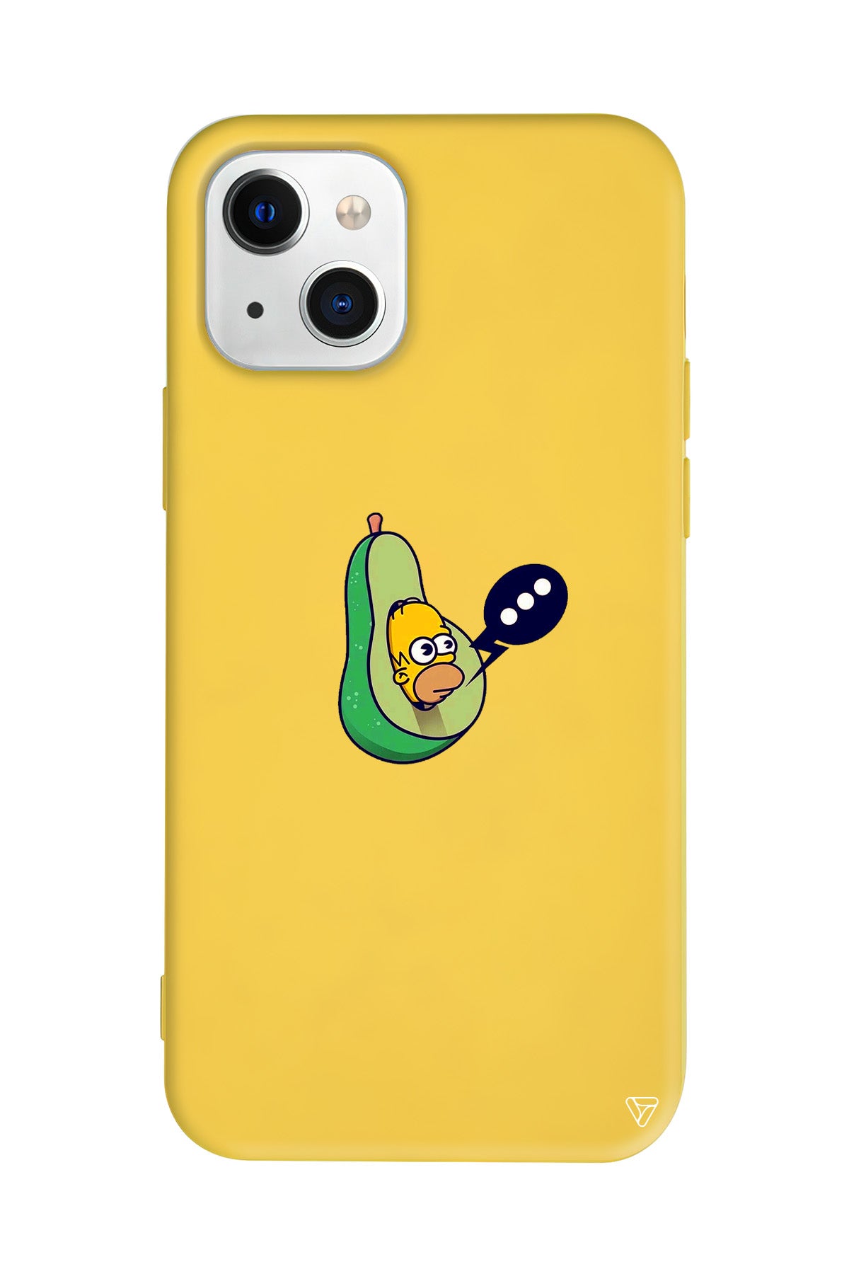 Avokado Simpson Lansman Model İçi Kadife Silikon Telefon Kılıfı