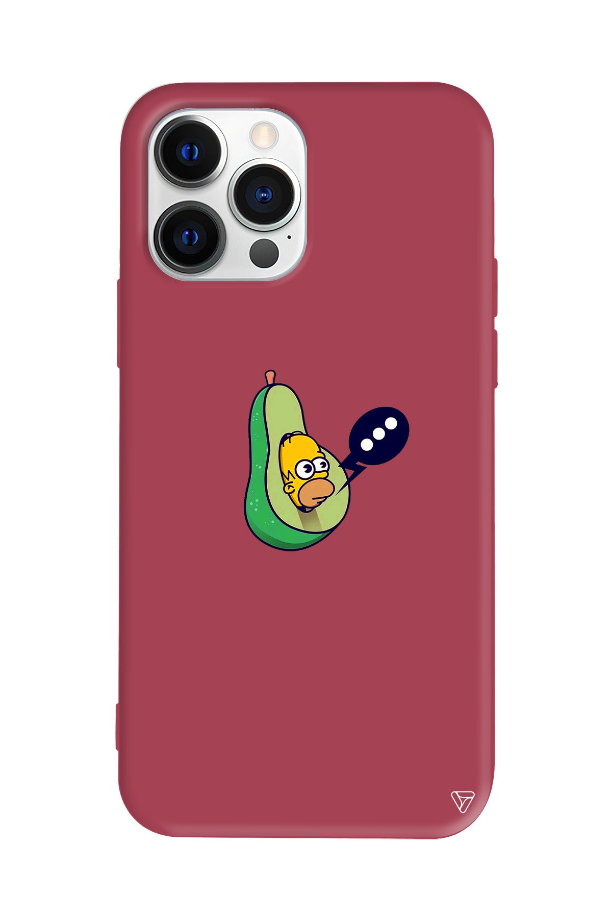 Avokado Simpson Lansman Model İçi Kadife Silikon Telefon Kılıfı