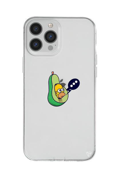 Avokado Simpson Lansman Model İçi Kadife Silikon Telefon Kılıfı
