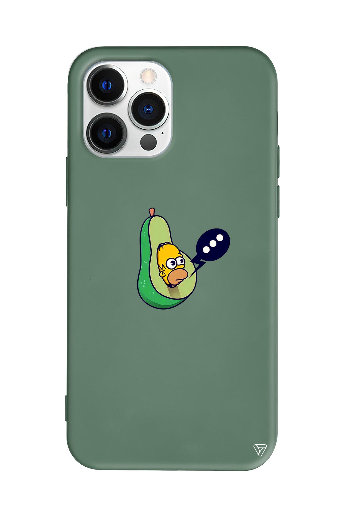Avokado Simpson Lansman Model İçi Kadife Silikon Telefon Kılıfı