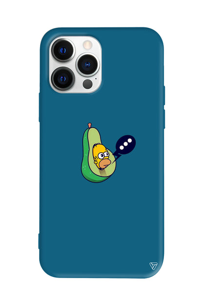 Avokado Simpson Lansman Model İçi Kadife Silikon Telefon Kılıfı