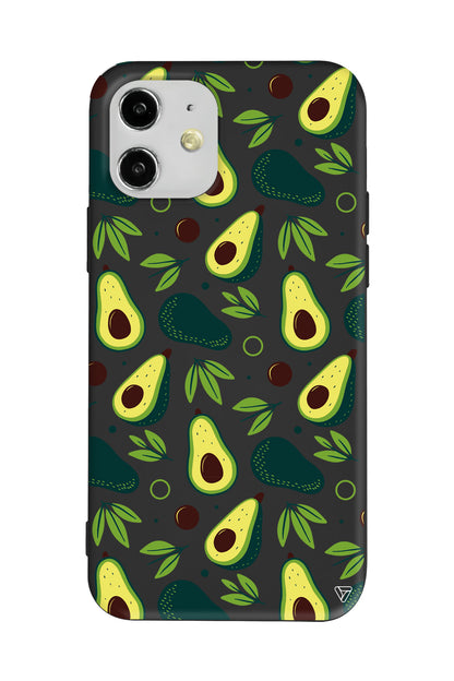 Avokado Deseni Lansman Model İçi Kadife Silikon Telefon Kılıfı