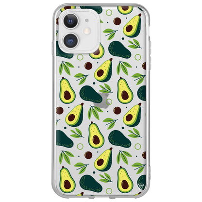 Avokado Deseni Lansman Model İçi Kadife Silikon Telefon Kılıfı