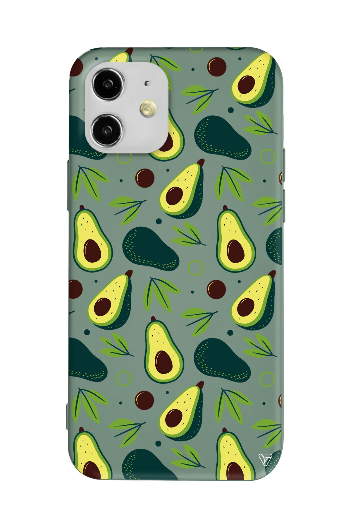 Avokado Deseni Lansman Model İçi Kadife Silikon Telefon Kılıfı