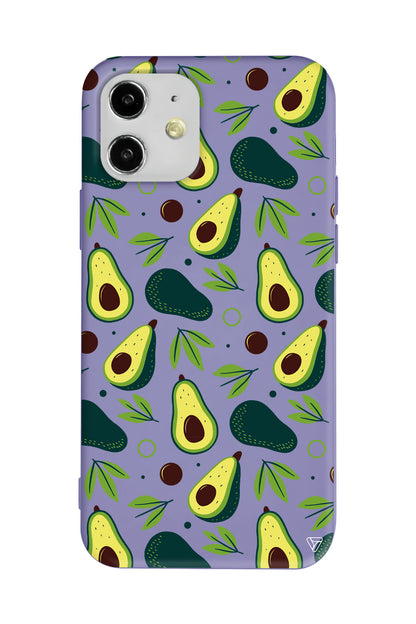 Avokado Deseni Lansman Model İçi Kadife Silikon Telefon Kılıfı