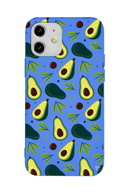 Avokado Deseni Lansman Model İçi Kadife Silikon Telefon Kılıfı
