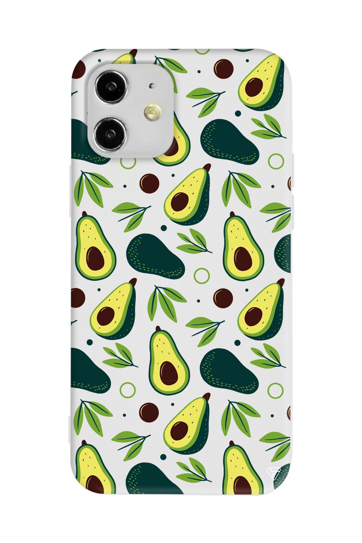 Avokado Deseni Lansman Model İçi Kadife Silikon Telefon Kılıfı