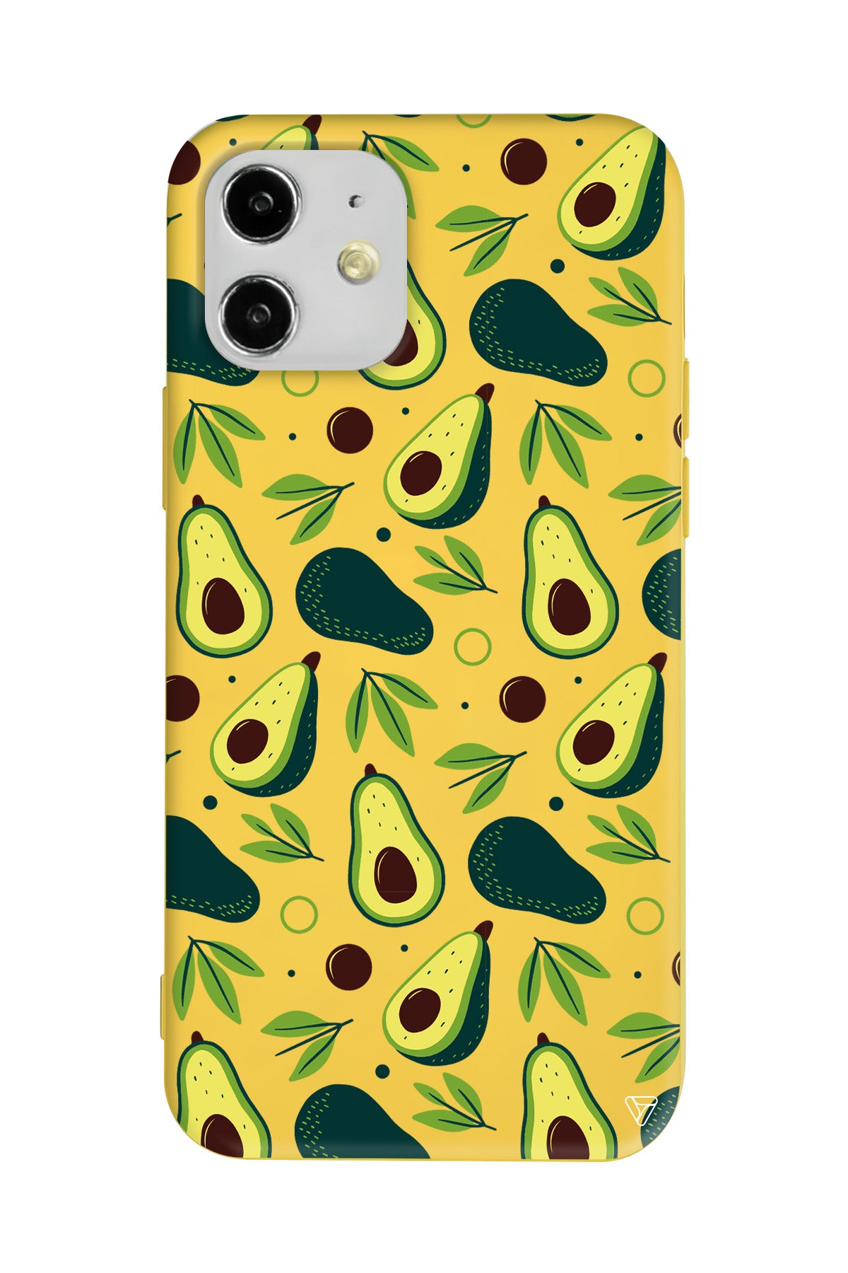 Avokado Deseni Lansman Model İçi Kadife Silikon Telefon Kılıfı