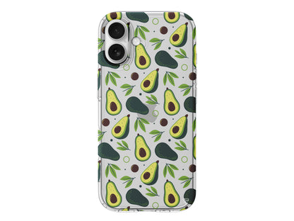 Avokado Deseni Lansman Model İçi Kadife Silikon Telefon Kılıfı